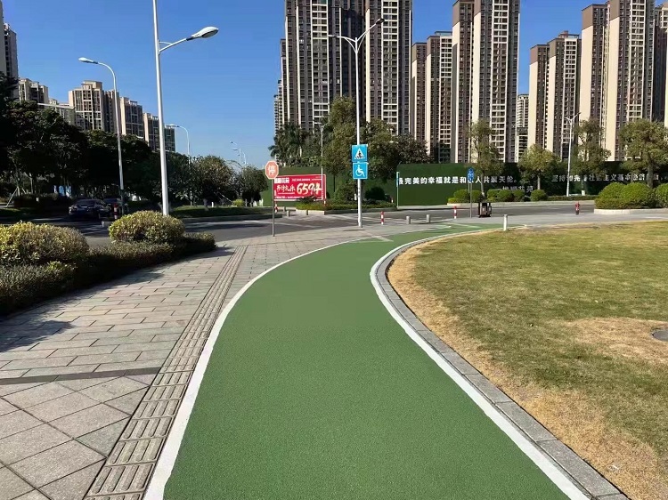 彩色陶瓷颗粒防滑路面